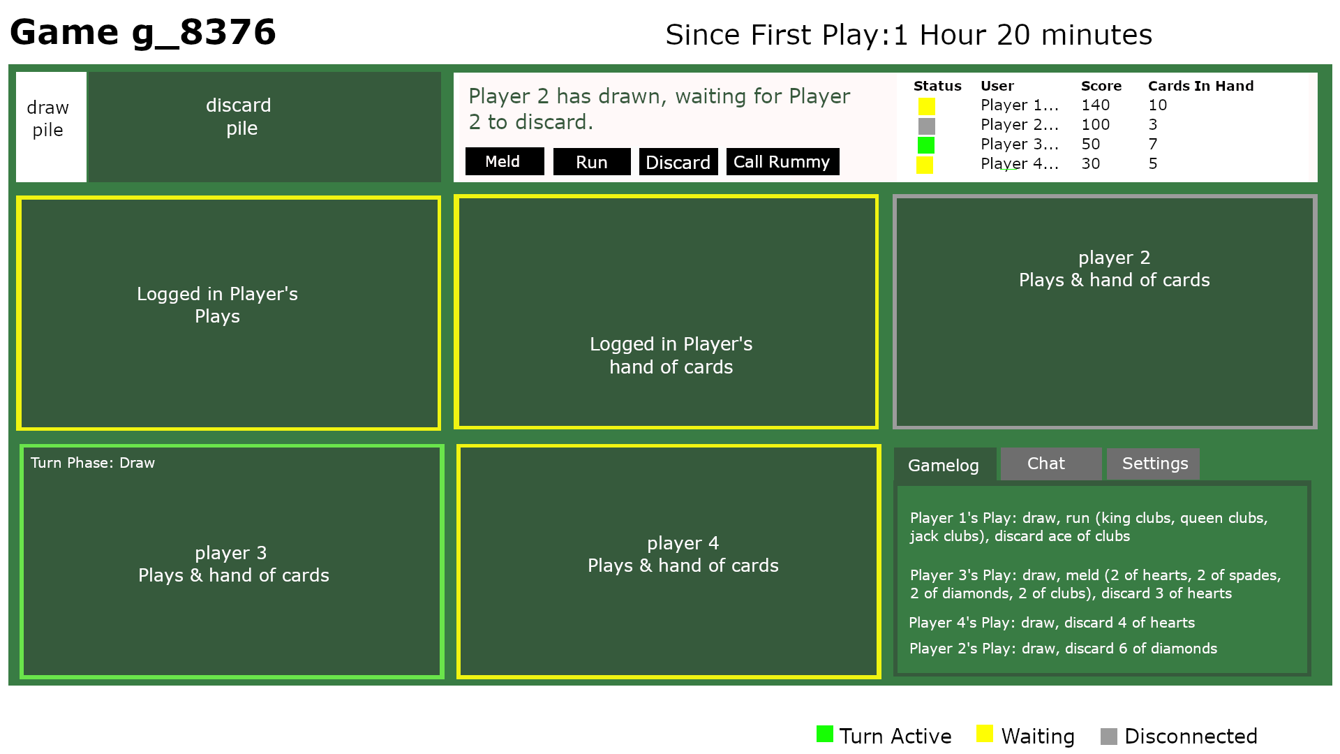 Angular Rummy application interface preview